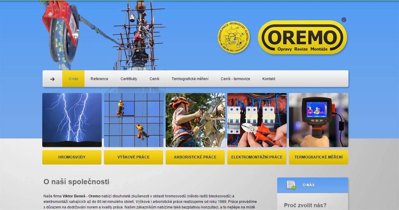 Viktor Beneš OREMO - opravy, revize a montáže Praha