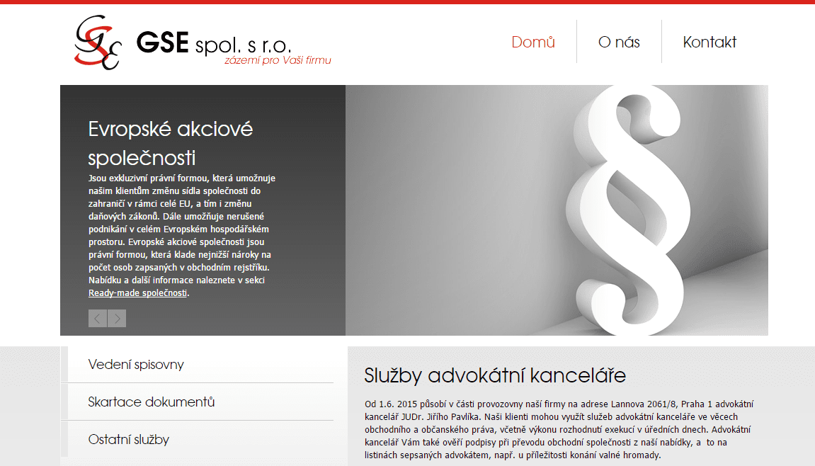 GSE spol. s r.o. - účetnictví, založení firmy na míru, dražby, likvidace obchodních společností a další Praha